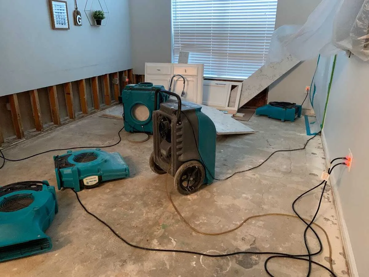 Dehumidifier in flood-cut room for Water Extraction & Removal in West Manchester